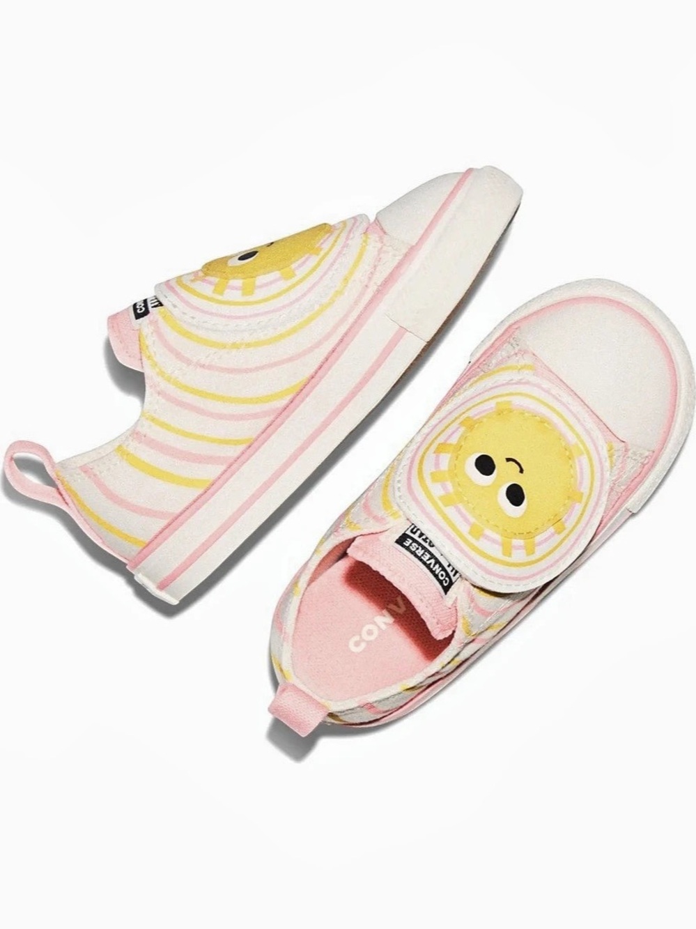 Converse Chuck Taylor All Star Easy-On Sunshine Kids Pink & Yellow Sneakers Like